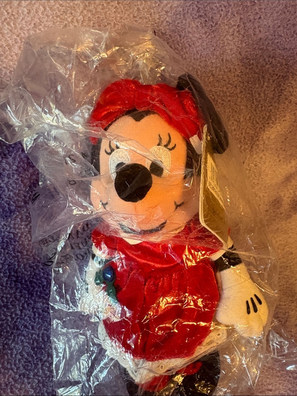 Vintage Disney Minnie Mouse December Plush part of the birthstone series